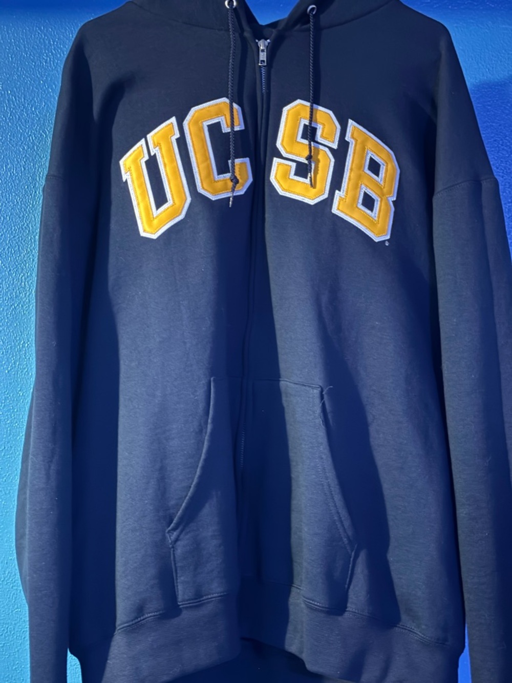 Champion UCSB Navy Blue Full Zip Hoodie Size XXL - Picture 14 of 14